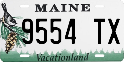 ME license plate 9554TX