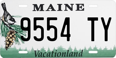 ME license plate 9554TY