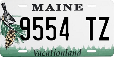 ME license plate 9554TZ