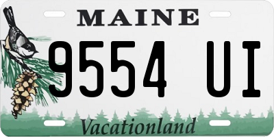 ME license plate 9554UI