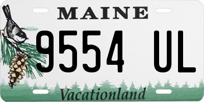 ME license plate 9554UL