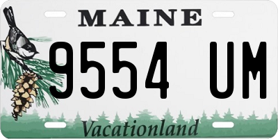 ME license plate 9554UM