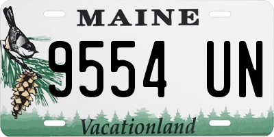 ME license plate 9554UN