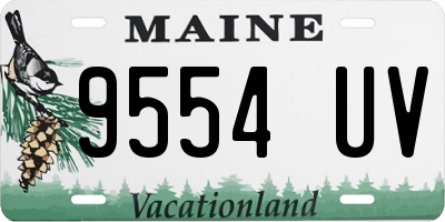 ME license plate 9554UV