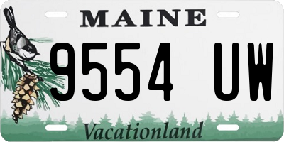 ME license plate 9554UW