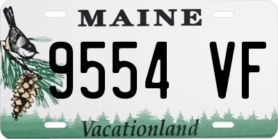 ME license plate 9554VF