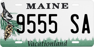 ME license plate 9555SA