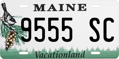 ME license plate 9555SC