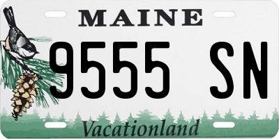 ME license plate 9555SN