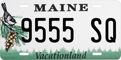 ME license plate 9555SQ