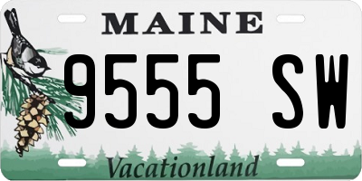 ME license plate 9555SW