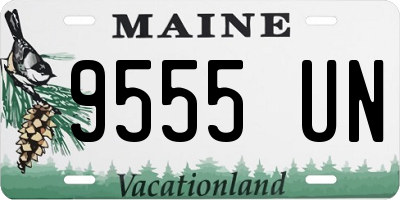 ME license plate 9555UN