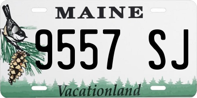 ME license plate 9557SJ