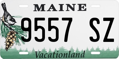 ME license plate 9557SZ