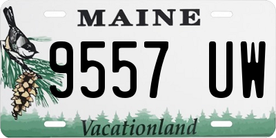 ME license plate 9557UW