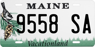 ME license plate 9558SA