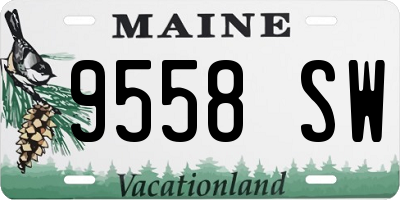 ME license plate 9558SW