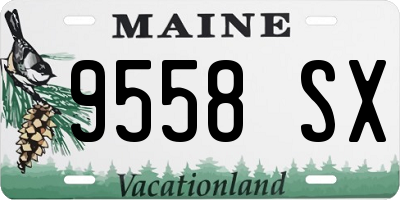 ME license plate 9558SX