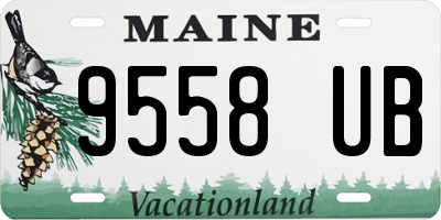 ME license plate 9558UB