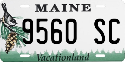 ME license plate 9560SC