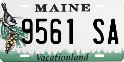 ME license plate 9561SA