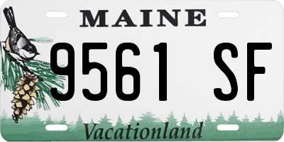 ME license plate 9561SF
