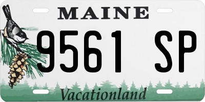 ME license plate 9561SP