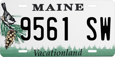 ME license plate 9561SW