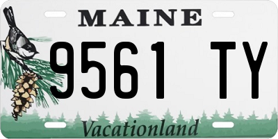 ME license plate 9561TY