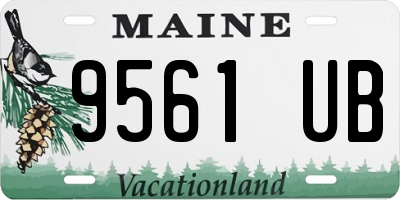 ME license plate 9561UB