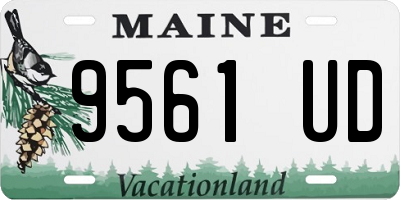 ME license plate 9561UD