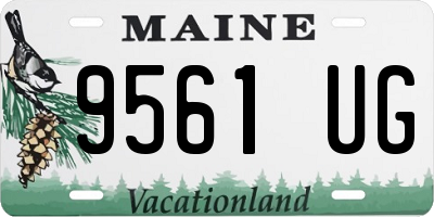 ME license plate 9561UG