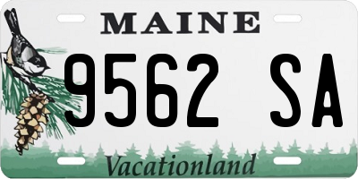 ME license plate 9562SA