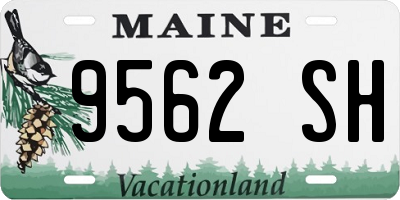 ME license plate 9562SH
