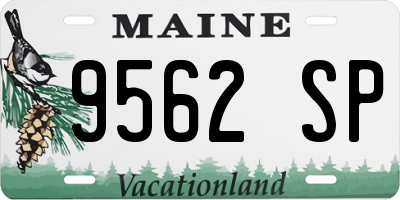 ME license plate 9562SP