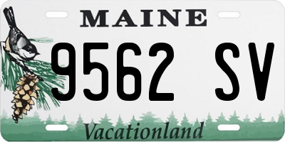 ME license plate 9562SV