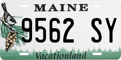 ME license plate 9562SY