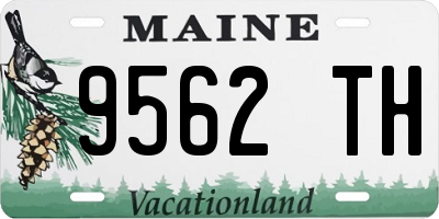 ME license plate 9562TH