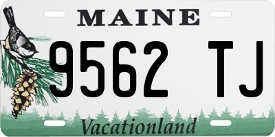 ME license plate 9562TJ