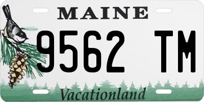 ME license plate 9562TM