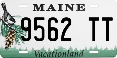 ME license plate 9562TT