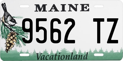 ME license plate 9562TZ