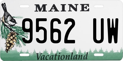 ME license plate 9562UW