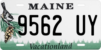 ME license plate 9562UY