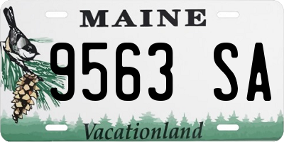 ME license plate 9563SA