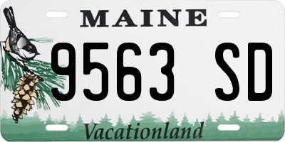 ME license plate 9563SD