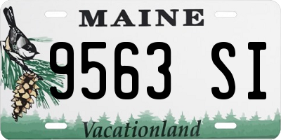 ME license plate 9563SI