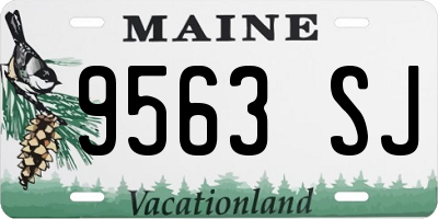 ME license plate 9563SJ