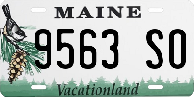ME license plate 9563SO