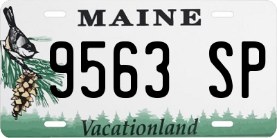ME license plate 9563SP